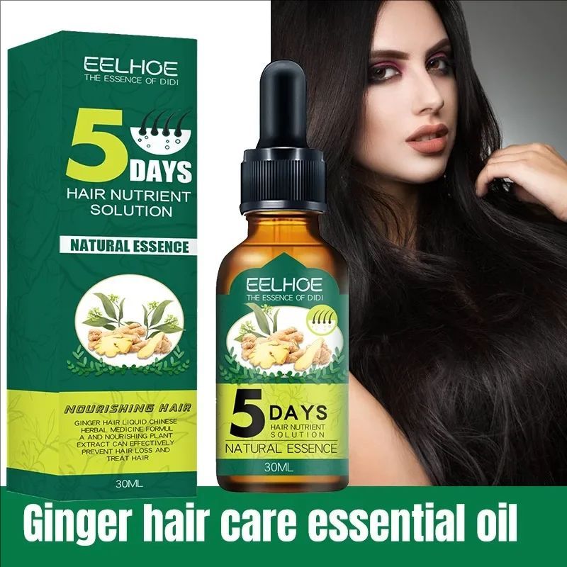 Fast Hair Growth Anti Alopecia Oil Ginger Essential High Hairline Head Hair Serum Hairless Baldhead Increase Essence Cream