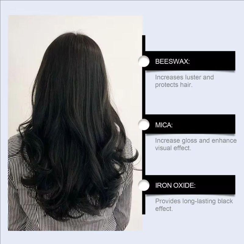 Instant Hair Color Spray Gray White Hair Coverage Repair Dry Nourishing Hair Styling Product Easy Rinse Temporary Black Hair Dye