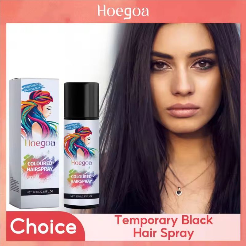 Instant Hair Color Spray Gray White Hair Coverage Repair Dry Nourishing Hair Styling Product Easy Rinse Temporary Black Hair Dye