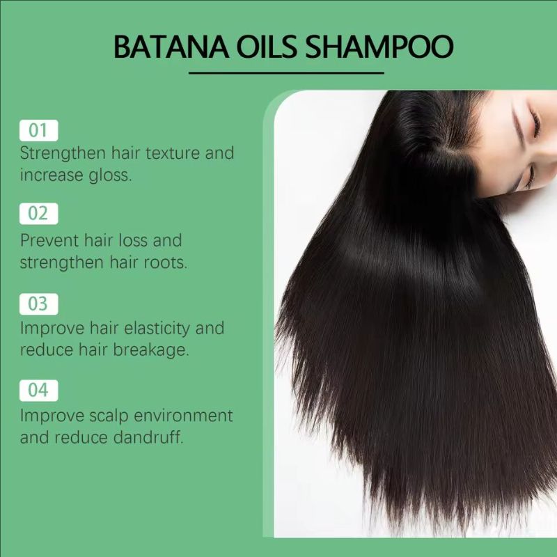 Pure Batana Shampoo Hair Strengthen Moisturizer Restore Damaged Brittle Hair Anti Loss Improve Dandruff Scalp Oil Control Care