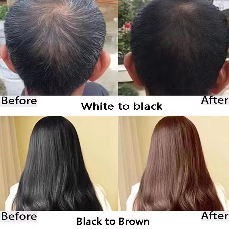 100ml Natural Herbal Hair Dye Shampoo 3 in 1 Change Hair Color Gray Hair to Dark Brown Black Deep Nourishing Fashion Hairs Care