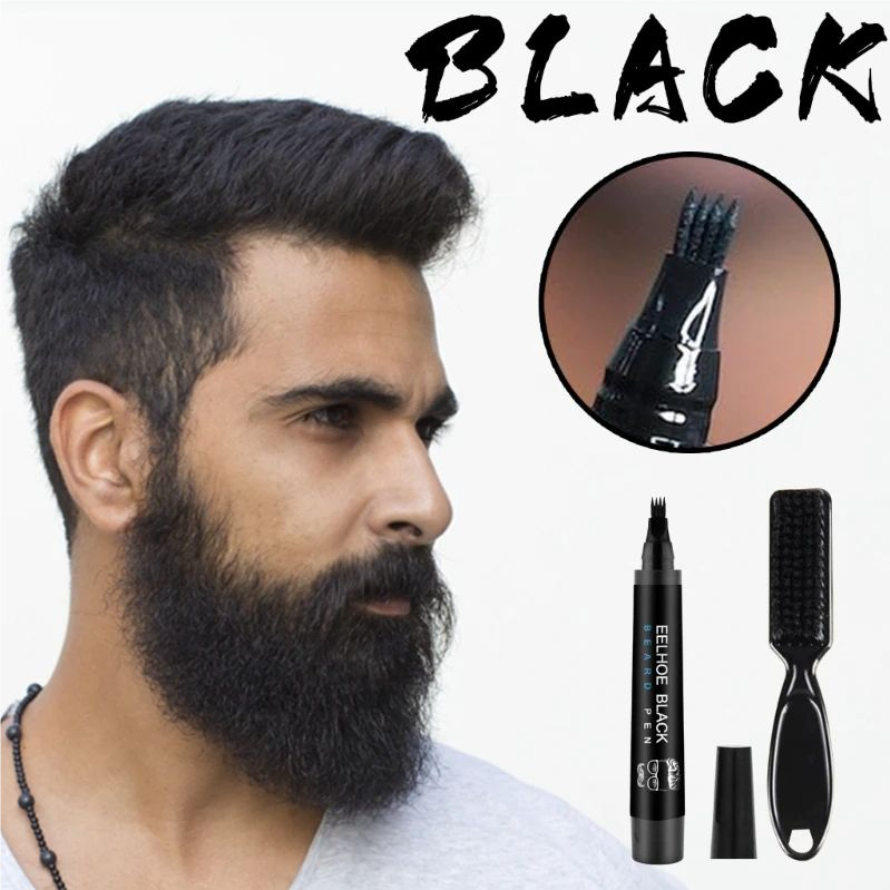 D0AB Professional Men Beard Pen Beard Filling Pen Beard Dye Pen Enhance Hair