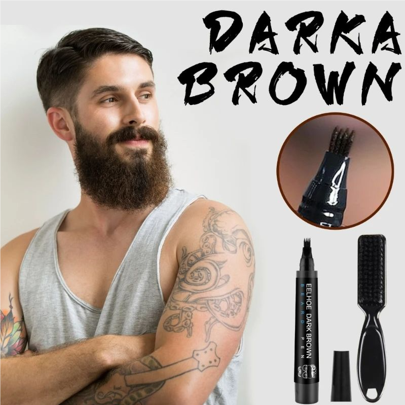 D0AB Professional Men Beard Pen Beard Filling Pen Beard Dye Pen Enhance Hair