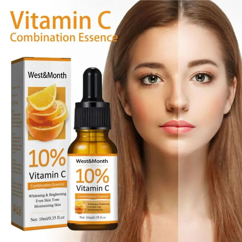 10ml Vitamin C Serum for Face Whitening Facial Serum Hyaluronic Acid Dark Spot Remover Korean Skin Care Products Skincare New