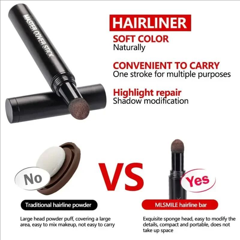 Hairline Concealer Pen Eyebrow Pen Hair Line Cover Waterproof Hair Dye Pencil Dye Pen for Beard Eyebrow Hair Foundation