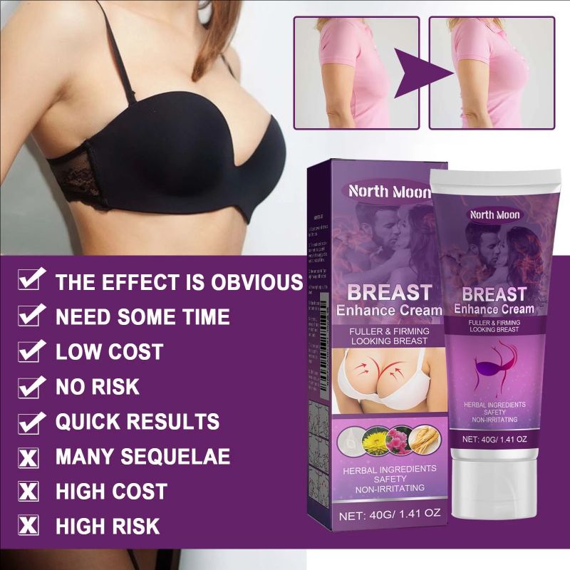 North Moon Breast Cream for Firming, Full, and Graceful Breast Care, Tightening and Massage