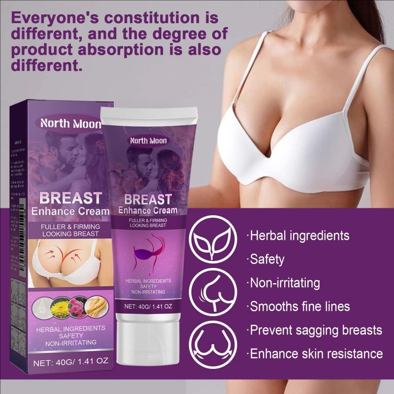 North Moon Breast Cream for Firming, Full, and Graceful Breast Care, Tightening and Massage