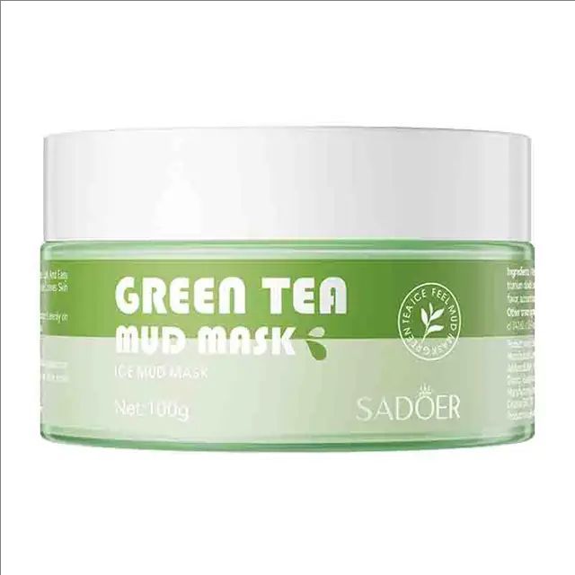 Ginger Green Tea Mud Masks Face Moisturizing Hydrating Brightening Remove Blackhead Face Mask Facial Masks Clay Skin Care