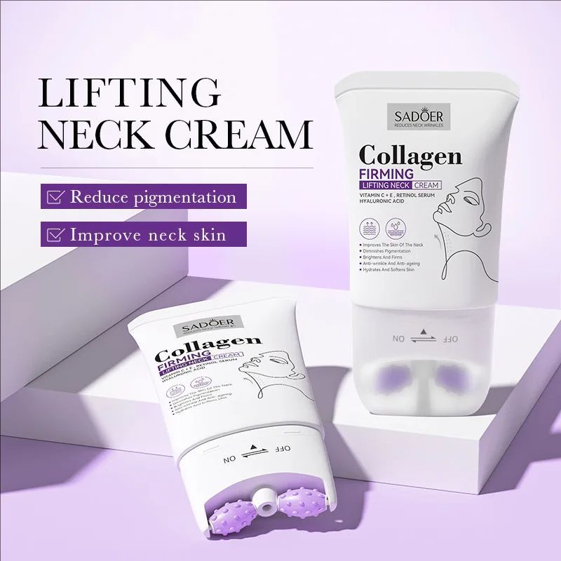 Collagen Firming Neck Cream Lifting Moisturizing Brightening Message Roller Neck Beauty Cream Necks Skin Care Products