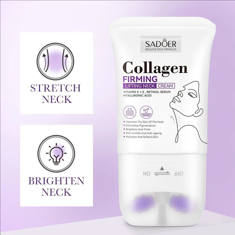 Collagen Firming Neck Cream Lifting Moisturizing Brightening Message Roller Neck Beauty Cream Necks Skin Care Products
