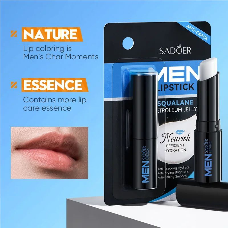 Men's Lip Balm Moisturizing Anti Cracking Repair Nourishing Hydrating Lipstick Men Lips Skin Care Products