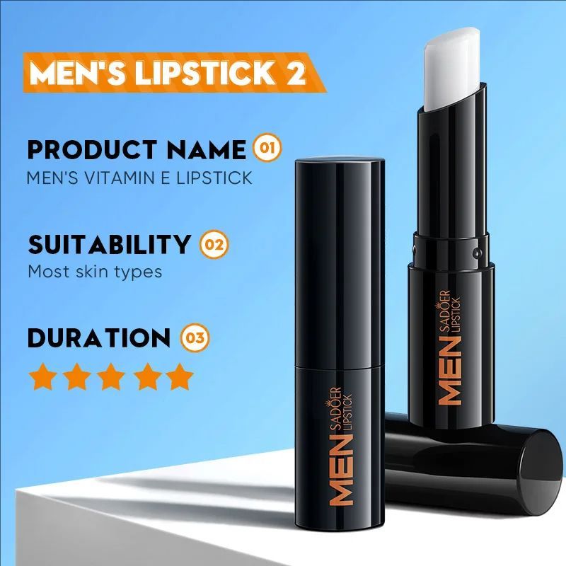 Men's Lip Balm Moisturizing Anti Cracking Repair Nourishing Hydrating Lipstick Men Lips Skin Care Products