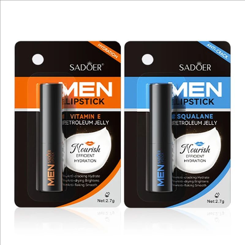 Men's Lip Balm Moisturizing Anti Cracking Repair Nourishing Hydrating Lipstick Men Lips Skin Care Products