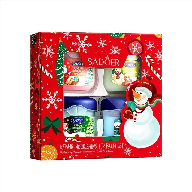 Christmas Set Brightening Lip Balm Moisturizing Anti Cracking Hydrating Repair Nourishing Lipstick Skin Care