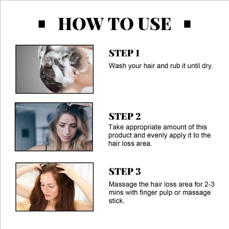 OUHOE Hair Growing Serum Repair Thinning Dry Damaged Massage Scalp Follicle Tough Root Nourishing Hair Growth Essence Care 30ml