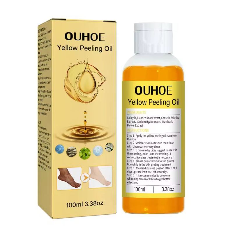 Natural Yellow Peeling Oil Extra Strong Whitening Exfoliating Bleaching Dark Skin Hands Feet Body Care Solution for All Skin