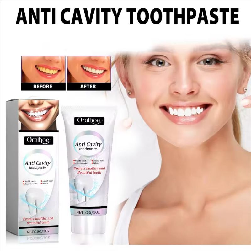 Oralhoe 30g Anti Cavity Toothpaste Whiten Teeth Repair Decay Relieve Periodontitis Fresh Breath Oral Care Anti Yellow Toothpaste