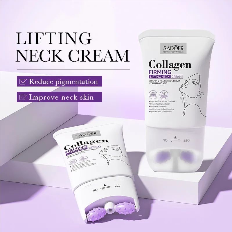 Collagen Firming Neck Cream Lifting Moisturizing Brightening Message Roller Neck Beauty Cream Necks Skin Care Products
