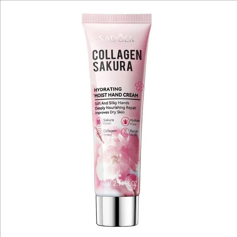 Sakura Collagen Hand Cream Hands Moisturizing Nourishing Brightening Hydrating Hands Creams Hand Skin Care Products