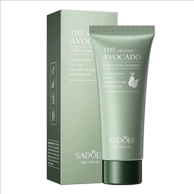 Avocado Facial Cleanser Face Wash Foam Face Cleanser Moisturizing Exfoliating Facial Cleansing Face Skin Care Products