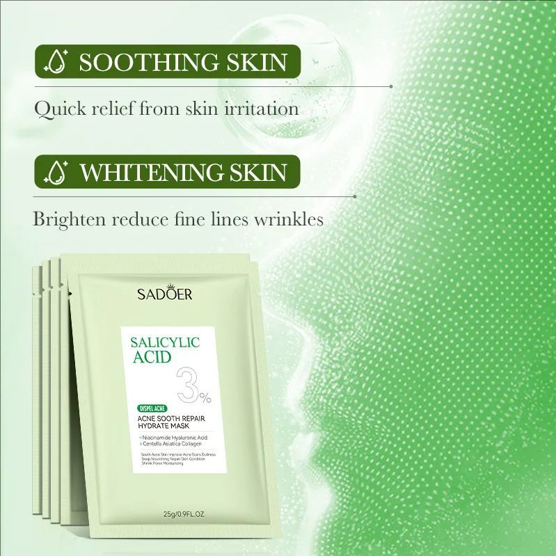 Salicylic Acid Face Mask Moisturizing Nourishing Firming Hydrating Facial Masks Face Sheet Mask Skin Care