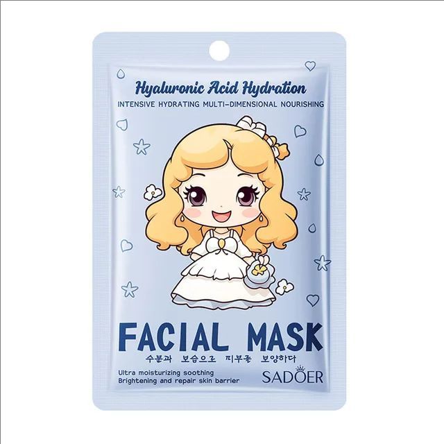 Hyaluronic Acid Collagen Face Mask Facial Skincare Moisturizing Hydrating Facial Masks Korean Skin Care Cosmetics