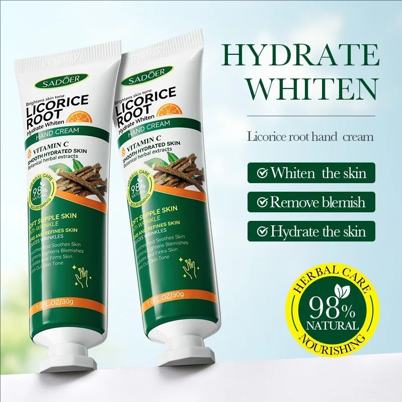 Vitamin C Licorice Hand Cream Moisturizing Nourishing Brightening Hydrating Hands Skin Care Products