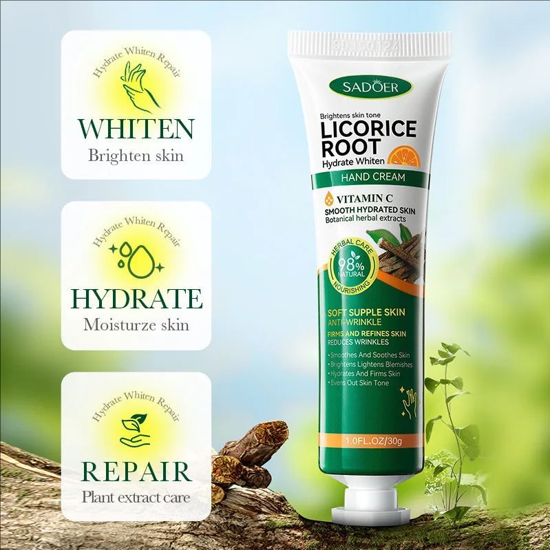 Vitamin C Licorice Hand Cream Moisturizing Nourishing Brightening Hydrating Hands Skin Care Products