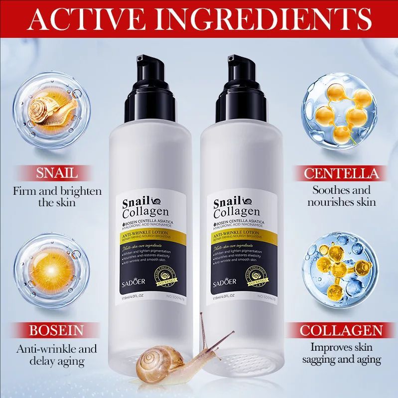 Snail Collagen Face Toner Moisturizing Brightening Nourishing Firming Hydrating Face Serum Facial Essence Skin Care