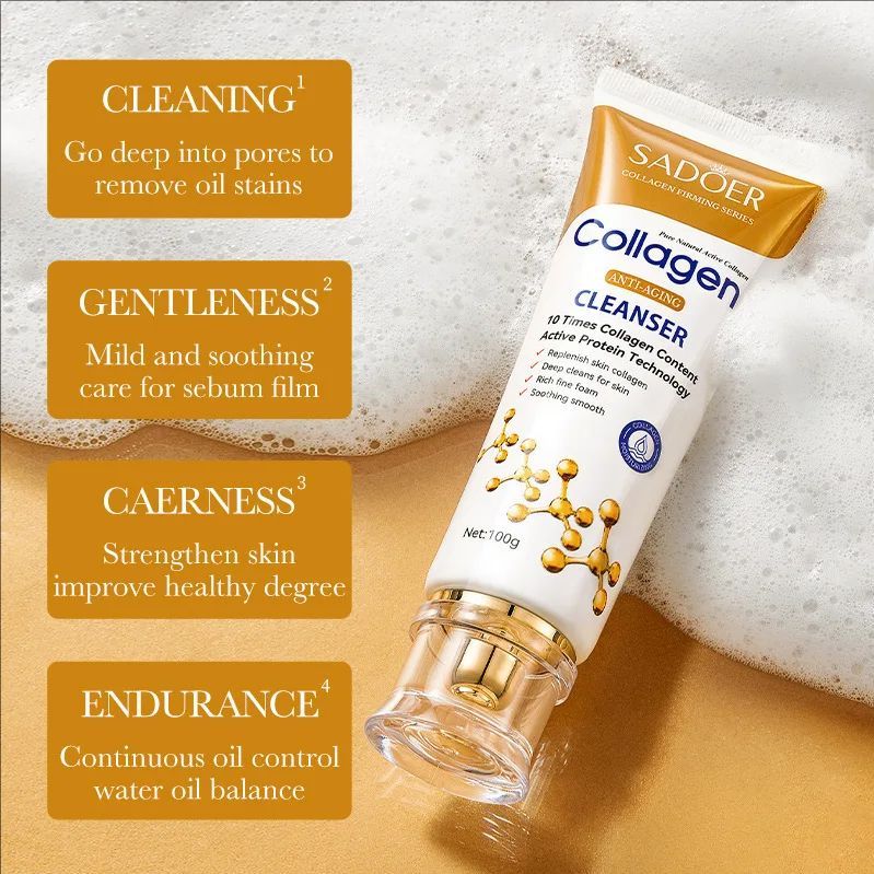 Collagen Facial Cleanser skincare Firming Moisturizing Face Cleansing Face Wash Foam Cleanser Skin Care Products
