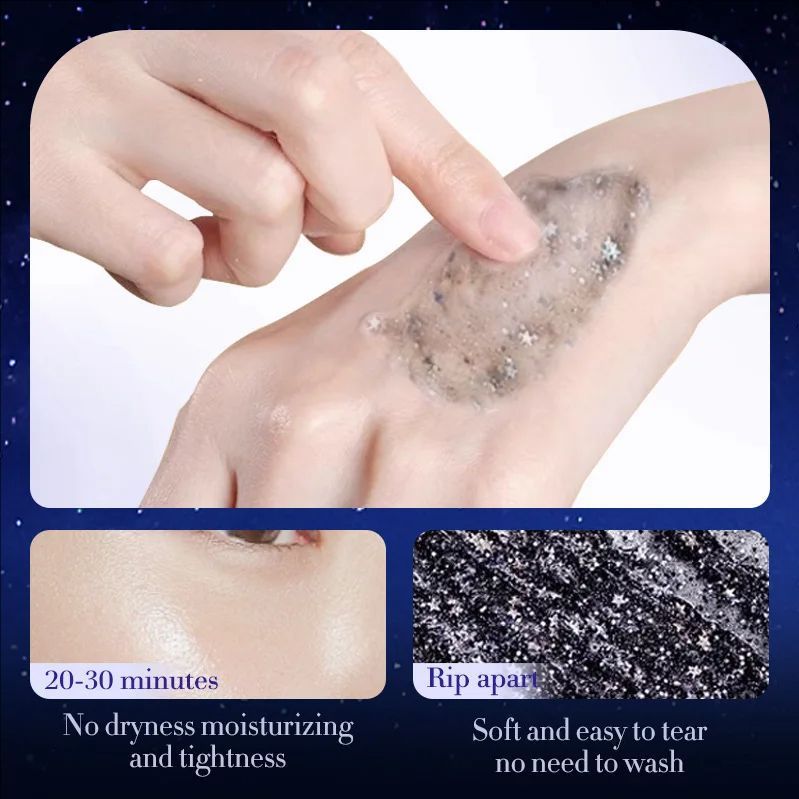 Starry Facial Peeling Masks Tearing Face Mask Moisturizing Removal Blackhead Brightening Firming Tear off Facial Mask