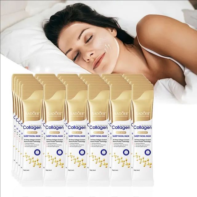30pcs Collagen Sleeping Facial Masks Face skincare Moisturizing Brightening Firming Hydrating Face Mask Facial Skin Care