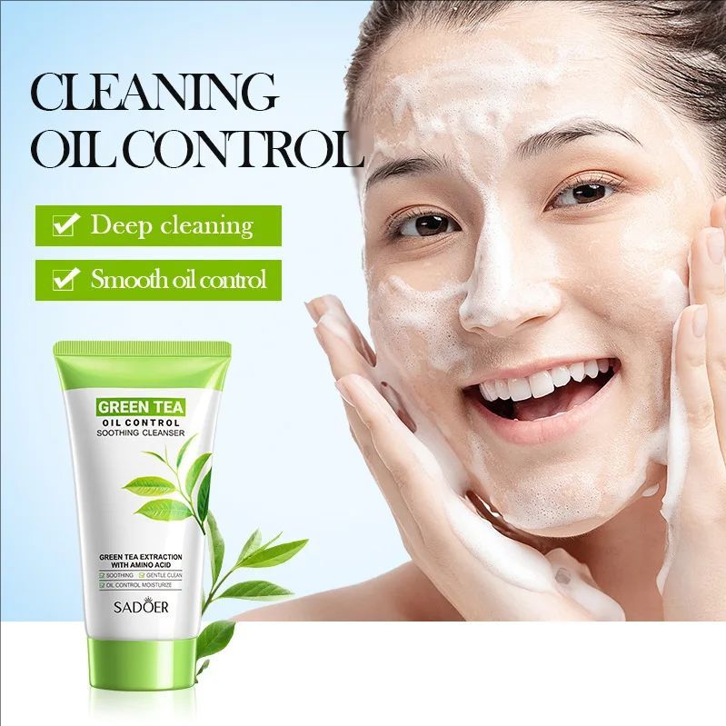 Peach Green Tea Lemon Facial Cleanser Face Wash Foam Face Cleanser Moisturizing Deep Cleansing Facial Skin Care Products