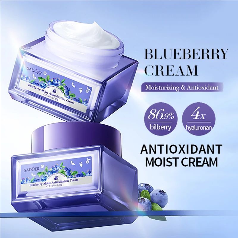 Blueberry Hyaluronic Acid Skin Brightening Cream Skincare Moisturizing Nourishing Facial Creams Beauty Skin Care Product