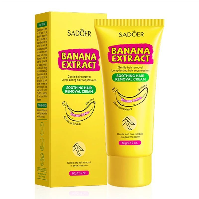 Banana Hair Removal Cream Non Irritating Quick Whole Body Axillary Armpit Arm Leg Privates Hair Remover Remove Creams