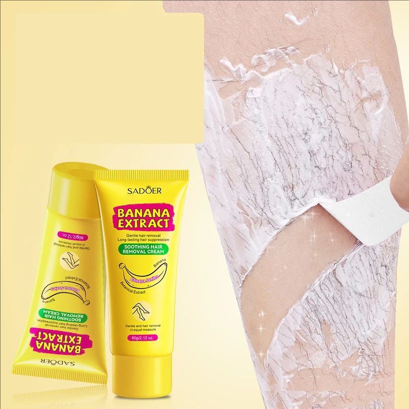 Banana Hair Removal Cream Non Irritating Quick Whole Body Axillary Armpit Arm Leg Privates Hair Remover Remove Creams