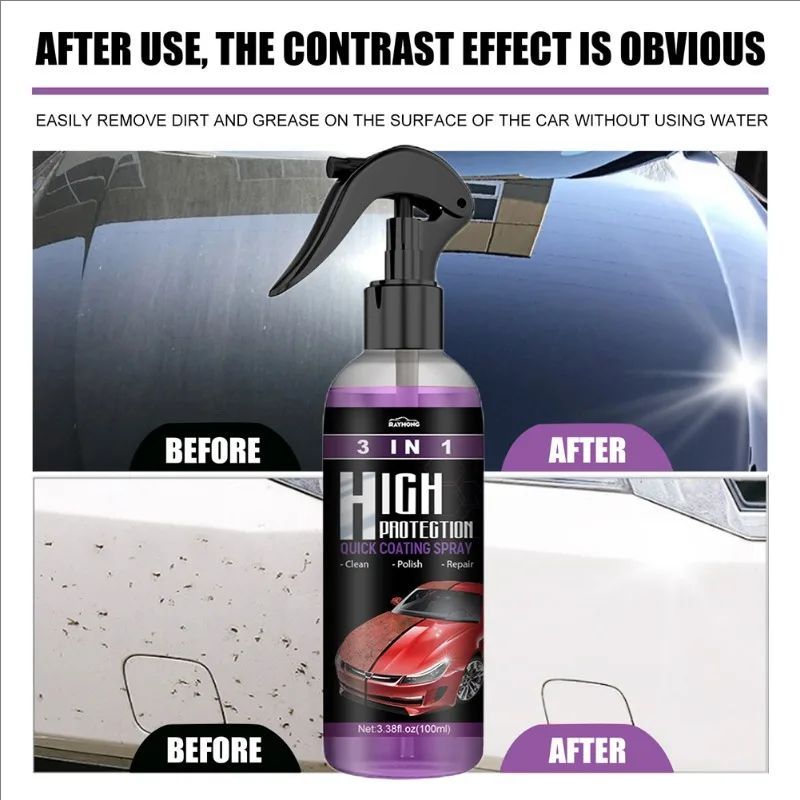 Car Ceramic Quick Coating Spray Nano Hydrophobic Body Polish Scratch Repair Remover Paint Protection Wax Spray Car Accessories