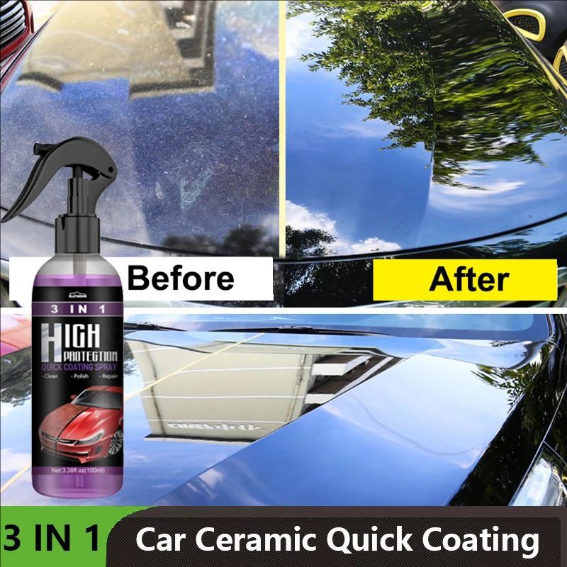 Car Ceramic Quick Coating Spray Nano Hydrophobic Body Polish Scratch Repair Remover Paint Protection Wax Spray Car Accessories