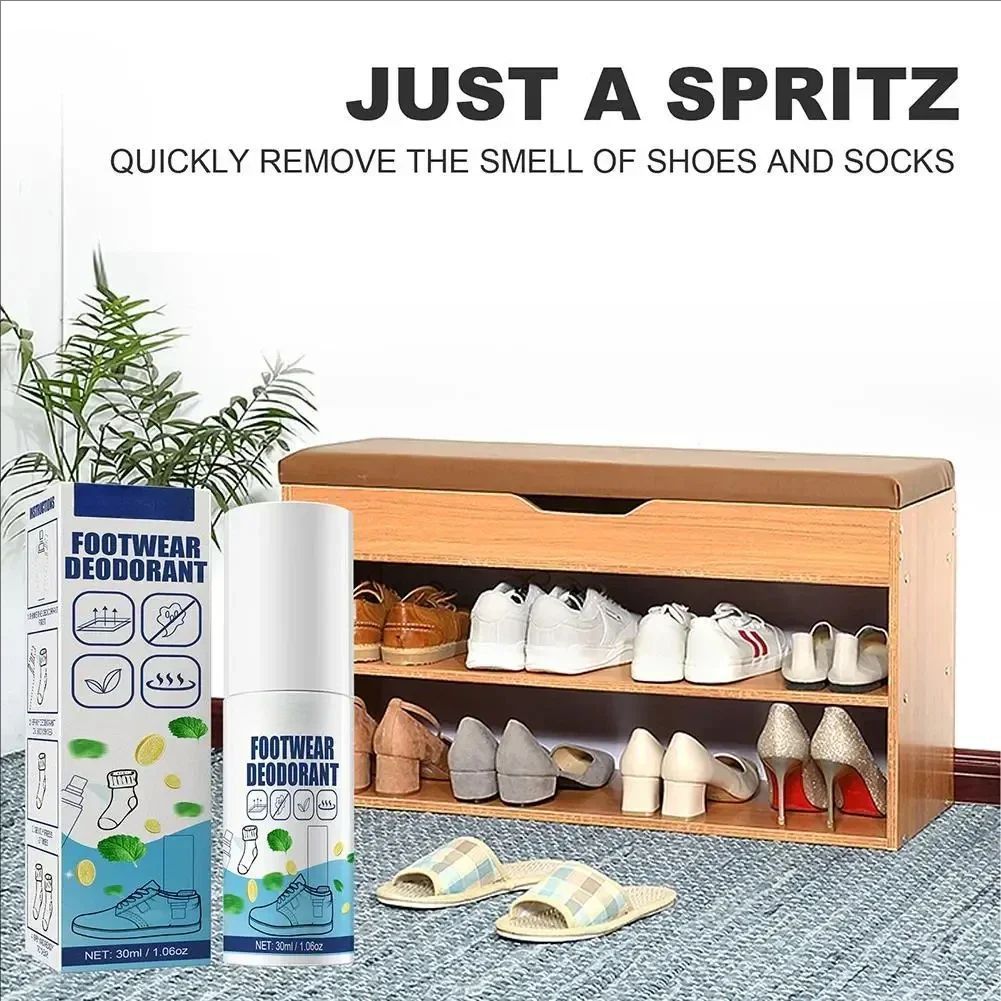 Anti-fungal Foot Spray Shoe Sterilization Deodorant Spray Shoe Odor Nemesis Odor Removal Artifact Herbal Perfume Foot Odor 30ml