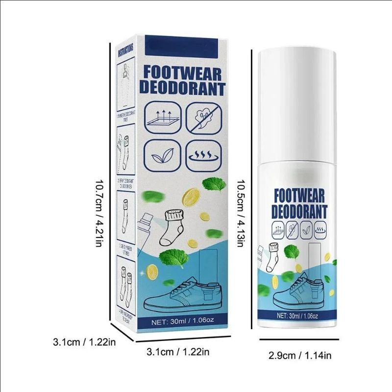 Anti-fungal Foot Spray Shoe Sterilization Deodorant Spray Shoe Odor Nemesis Odor Removal Artifact Herbal Perfume Foot Odor 30ml