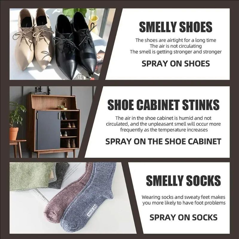 Anti-fungal Foot Spray Shoe Sterilization Deodorant Spray Shoe Odor Nemesis Odor Removal Artifact Herbal Perfume Foot Odor 30ml