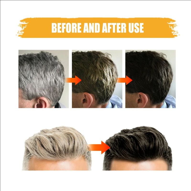 Men's Black Hair Soap Hair Darkening Soap Shampoo Bar Fast Effective Repair Gray White Color Dye Hair Body Natural Organic