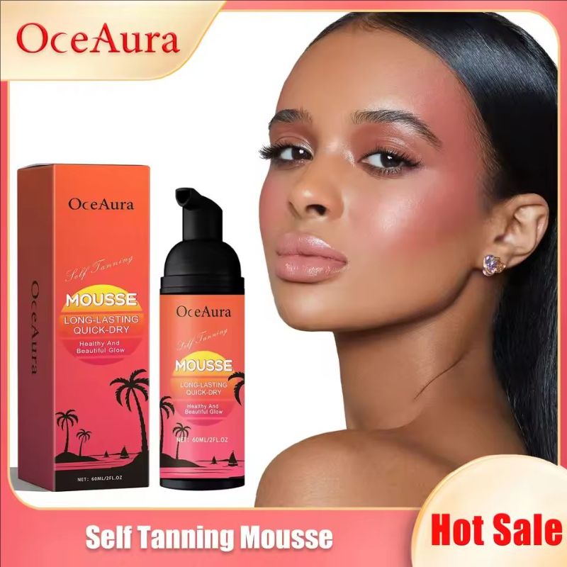Body Self Tanning Mousse Intensive Brown Boosting Summer Sunscreen Repair Sunburn Sunbath Protection Fake Tan Accelerator Spray