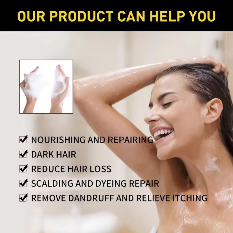 Natural Plant Hair Dye Shampoo 3 in 1 Hair Color Shampoo for Gary Hair Dark Brown Black And Women Men Grey Coverage 100ml