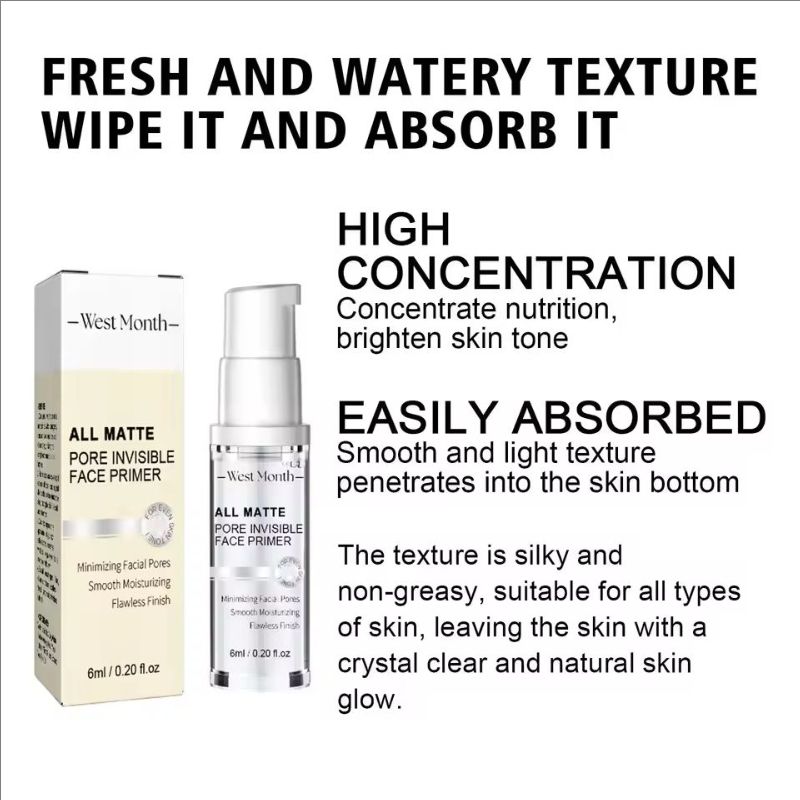 Face Makeup Primer Base Concealer Oil Control Light Weight Keep Bright Under Foundation Improve Moisturize Invisible Pore Primer