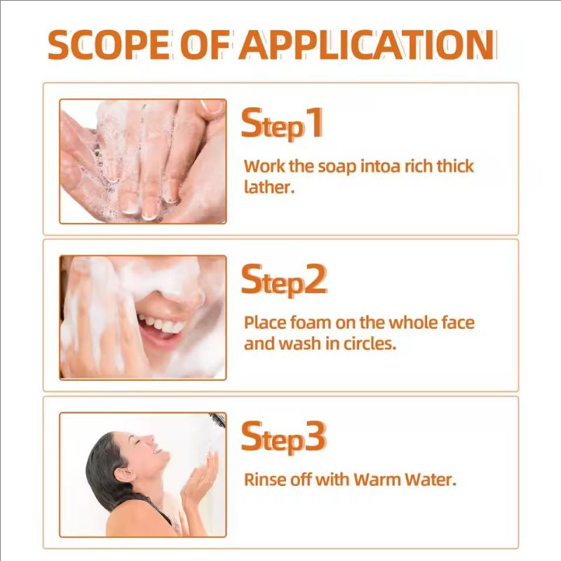 Turmeric Face Soap Cleansing Brightening Remove Melanin Glowing Smooth Moisturizing Lightening Dark Underarm Leg Body Care Care