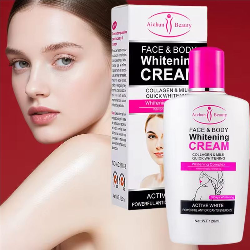 Collagen Milk Body Face Whitening Cream Dark Skin Bleaching Skin Care Body Leg Arm Lightening Smooth Moisturizing Body Lotion