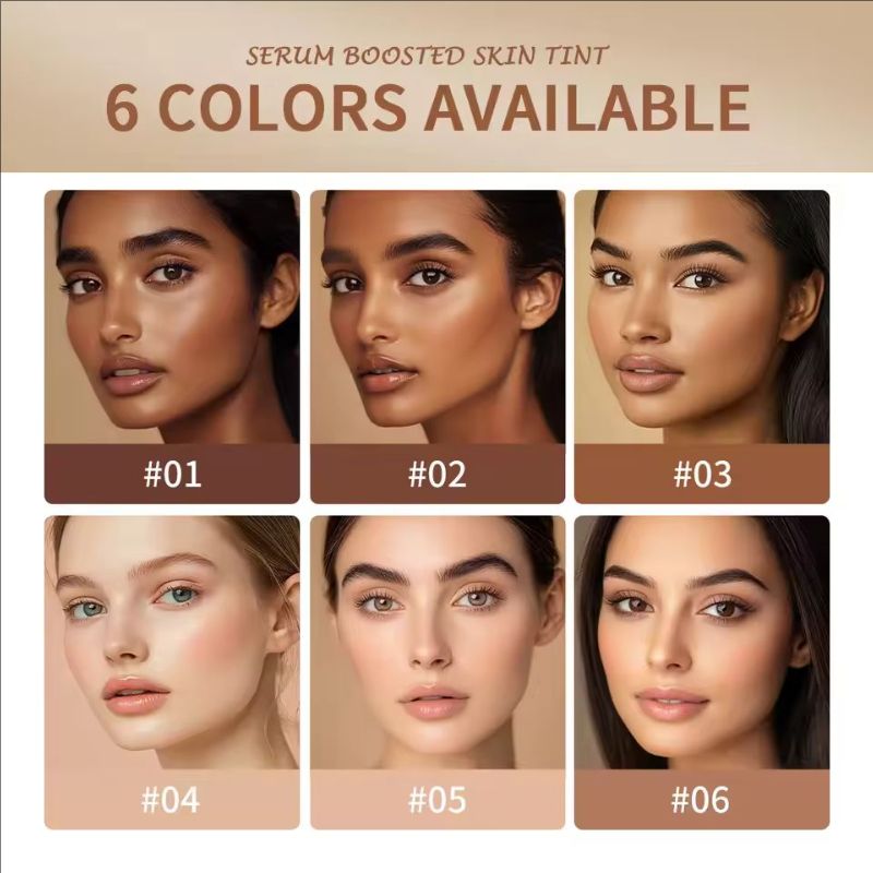 Foundation Stick Serum Boosted Skin Tint Balm Silky Texture Moisturizing Coverage Plumper Natural Even Skin Tone Travel Makeup