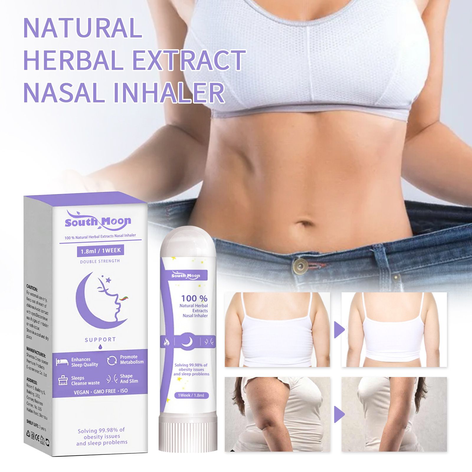 Shaping Nasal Inhaler Lose Weight Slimming Detox Relief Insomnia Flat Tummy Fat Burning Firming Breathing Refreshing Nose Care