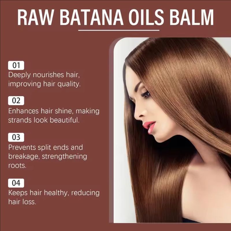 Batana Oil Hair Growth Eliminates Split Ends Prevent Hair Loss Break Thicker Smoothing Moisturize Repair Hair Massage Care